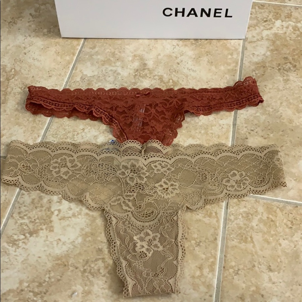 BNWT 2x1 Free People Lace Thongs S